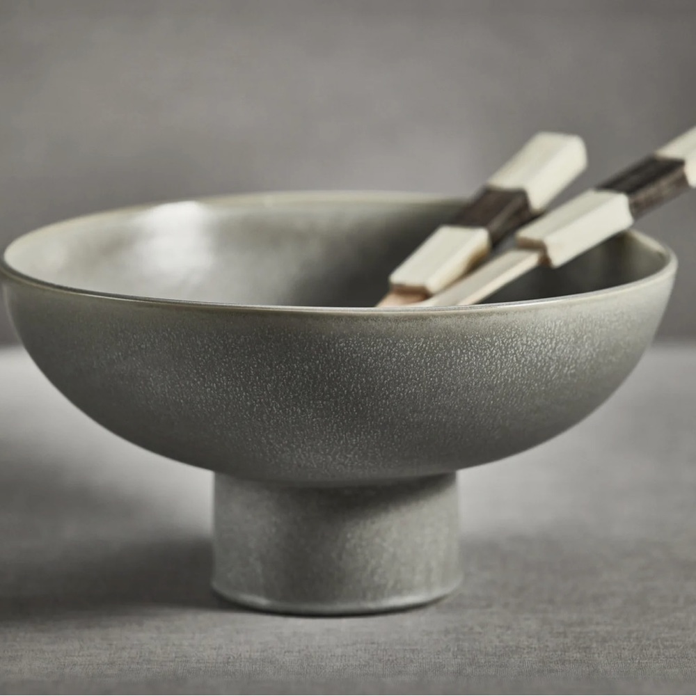 Côte d’Ivoire Glazed Stoneware Footed Bowl